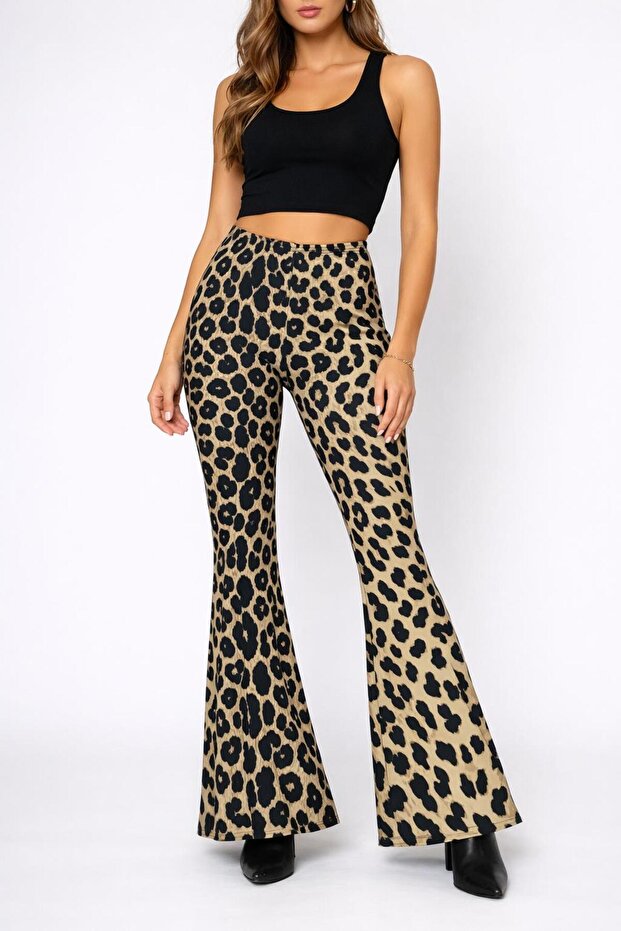 Beli Lastikli İspanyol Paça Tayt - 2