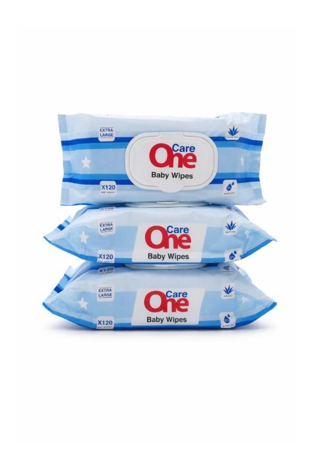 Extra Large Baby Wipes (Blue) – 3 Pack Value Bundle (3 x 120 Sheets)