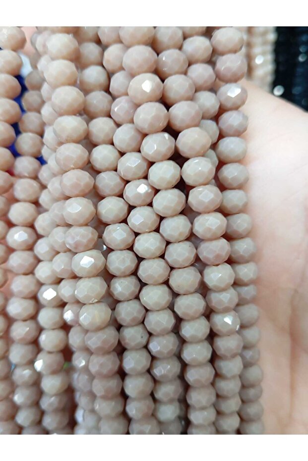 6 mm Glass Crystal Beads 10 Strands Powder Pink