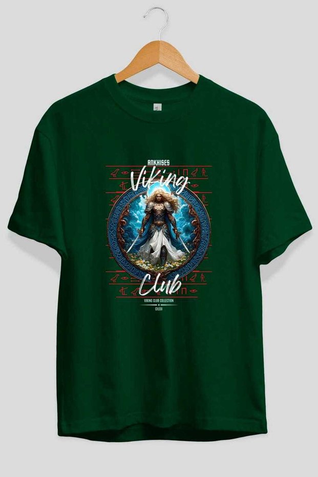 Baldur Front Printed Green Oversize T-Shirt Men Women Cotton Crew Neck T-Shirt