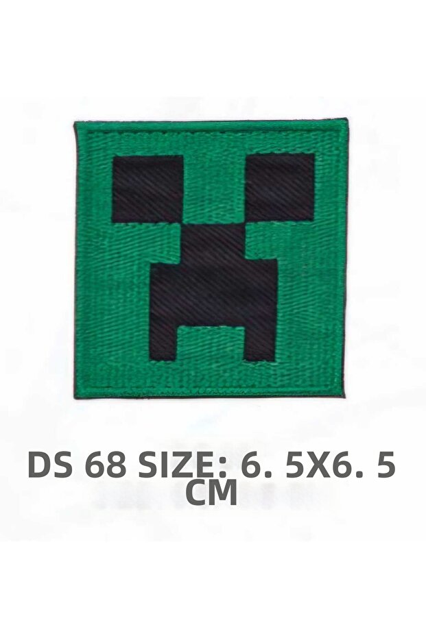 رقعة قماشية قابلة للكي MINE-CRAFT CREEPER مقاس 6.5×6.5 سم (قطعة واحدة)