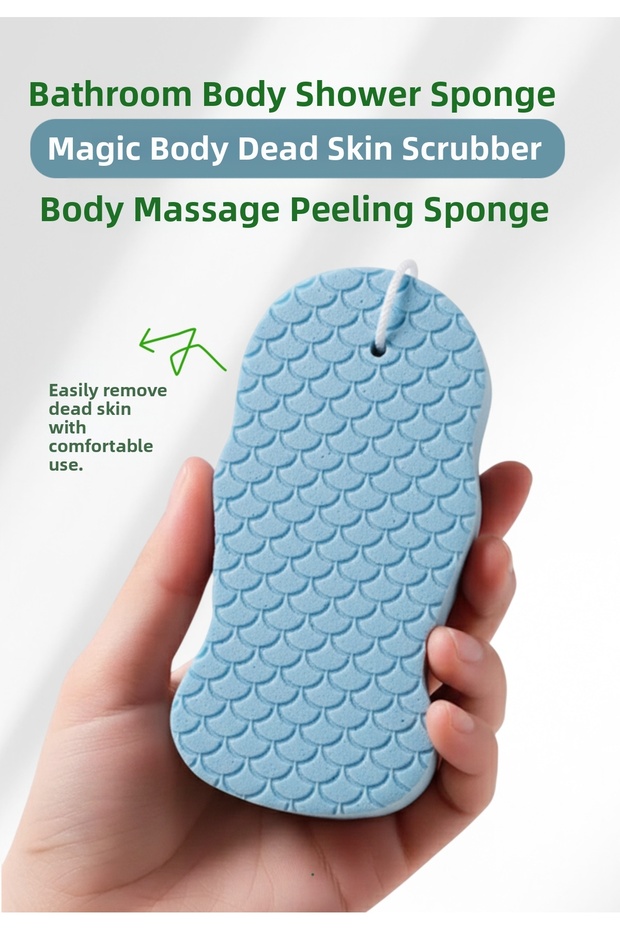 Bath Body Shower Sponge Magic Body Dead Skin Remover Body Massage Exfoliating Sponge Blue