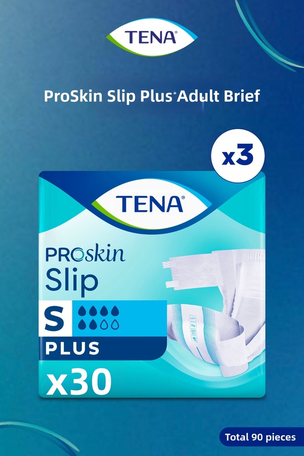 Slip Plus Adult Diapers Small 6 Droplets 90 Pieces