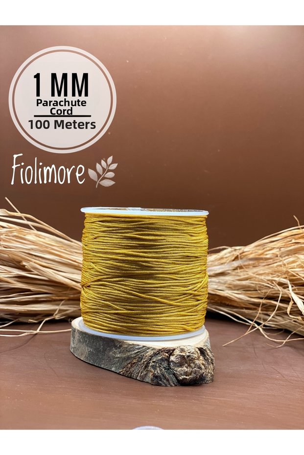 Parachute Cord Mustard Yellow 562 Colors 1 mm 1St Quality (1 Spool 45 Meters) Jewelry Bracelet Cord