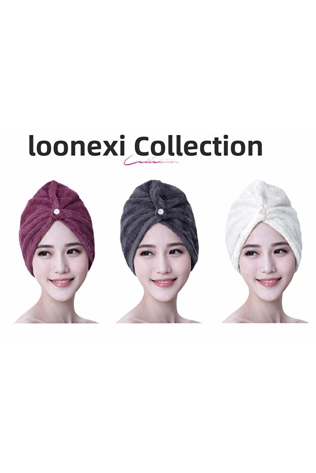 Buttoned Hair Bathing Cap - 2