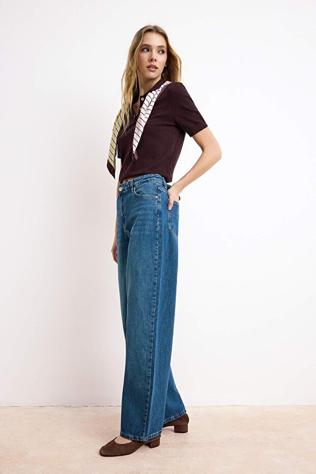 Mavi Normal Bel 100% Pamuk Barrel Jeans TWOSS26JE00140 - 3