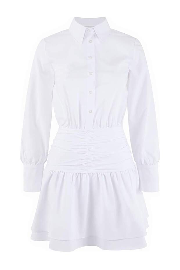 Ekru Bel Detaylı Mini Poplin Dokuma Elbise TWOSS26EL00118 - 4