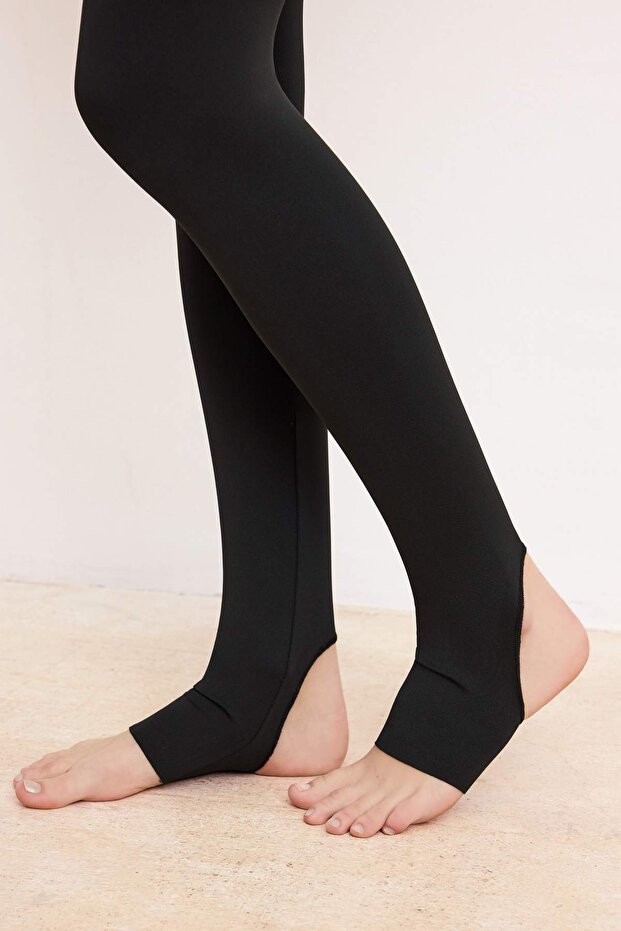 Siyah Dalgıç/Scuba Füzo Yoga/Pilates Tayt THMSS26TY00014 - 5