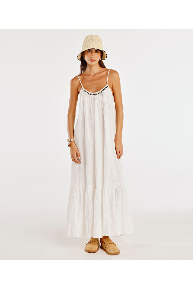 Askılı Maxi Elbise - 1