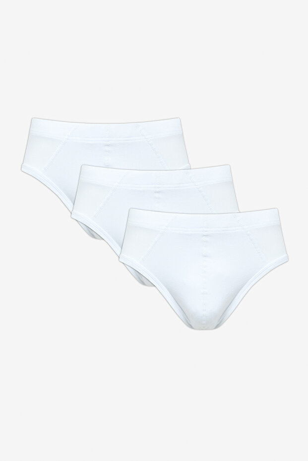Erkek Basic Tape White 3lü Slip - 1