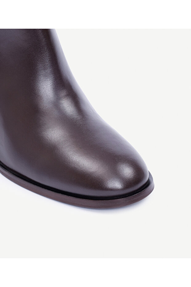 Topuklu Deri Bot - 2