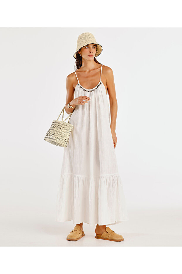 Askılı Maxi Elbise - 3