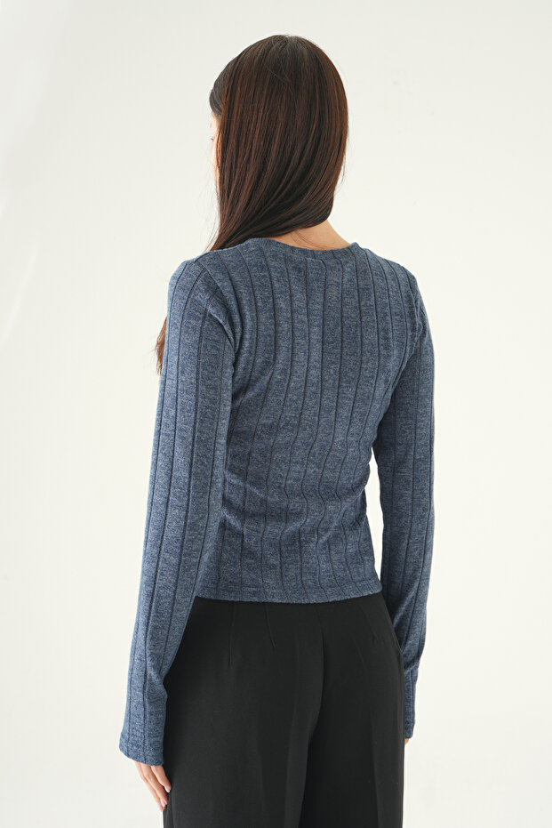 Bluză Indigo B guler rotund 8268A - 5