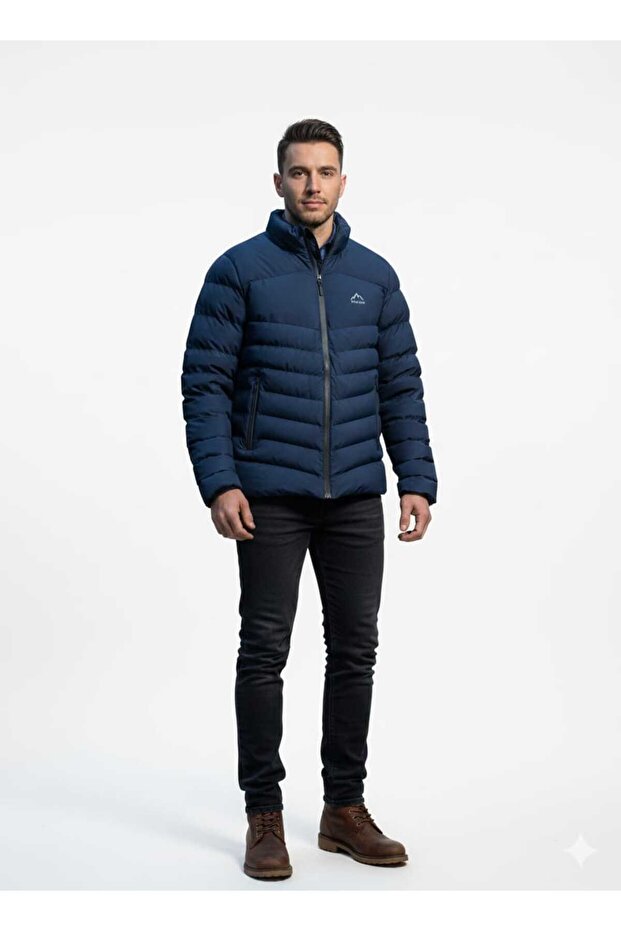 lacivert şişme mont - 1