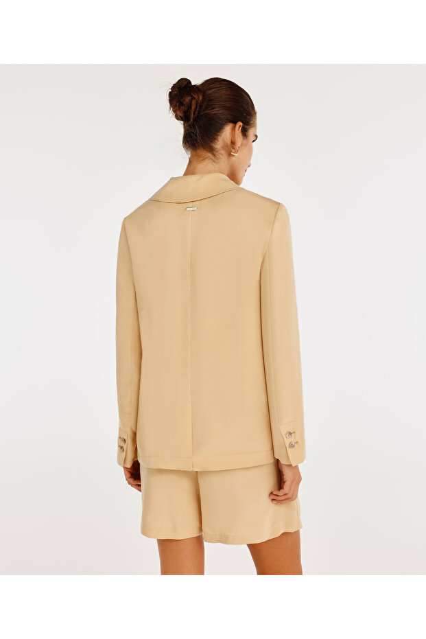 سترة بأكمام طويلة وزر واحد - 3