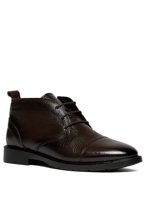 Men's Brown Comfortable Fit Lace-up Genuine Leather Men's Boots