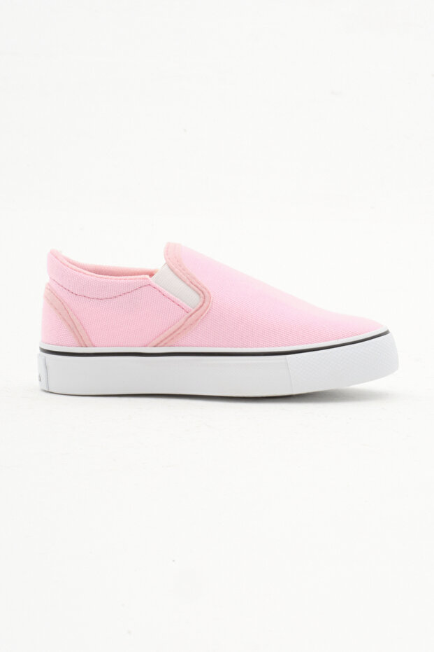 Children's Unisex Pink Rubber Sole Linen Elastic Sneakers