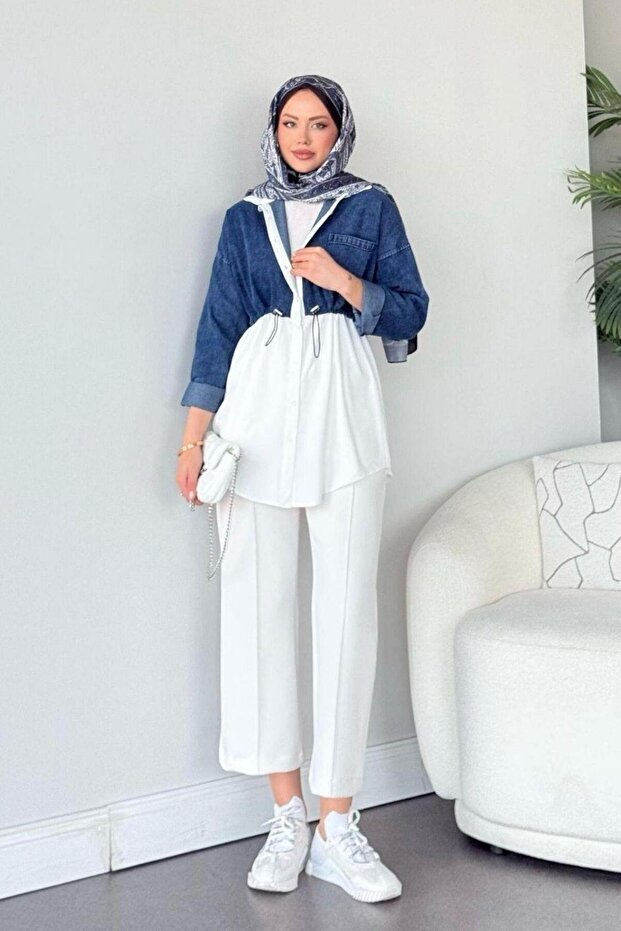 Üstü Kot Tunik Mavi - 2