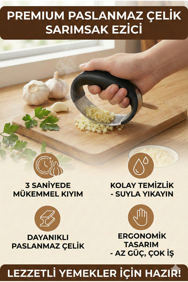 Stainless Steel New Garlic Garlic Press