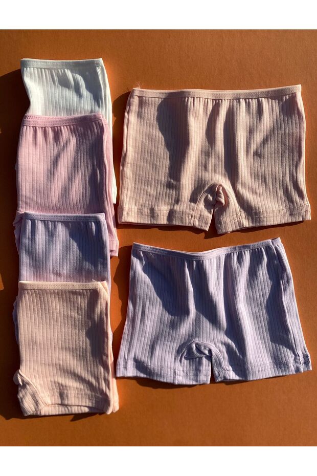 Reported Cotton 6 Pieces Girls' Shorts-panty Soft Colors 34v18