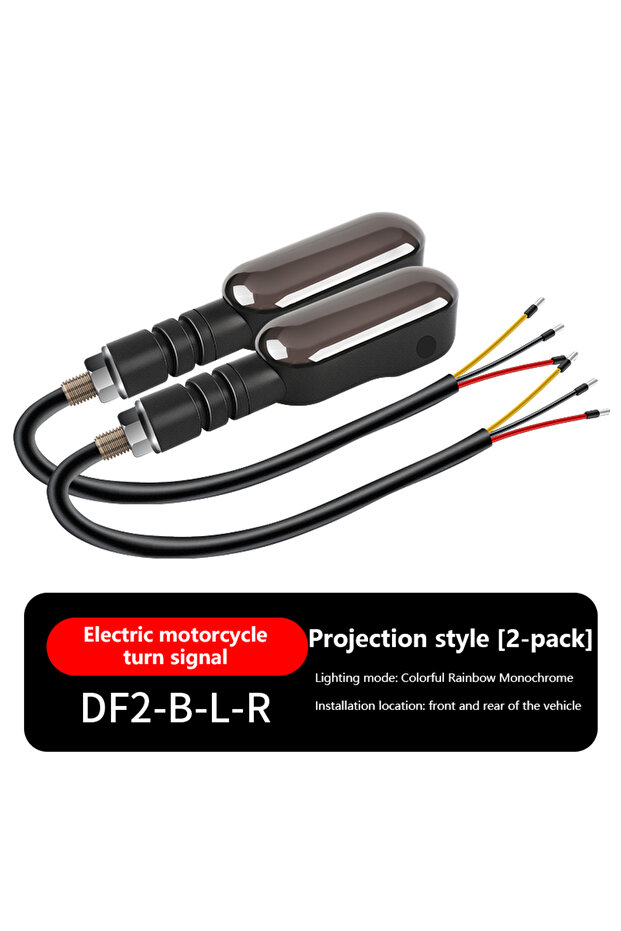 Oval Motorcycle Turn Signal with Projection Turn Signal Motorcycle Light Led Environment Turn Signal