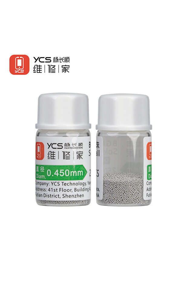 0.45mm 25000 grains YCS 0.3/0.35/0.4/0.45/0.5/0.55mm BGA Solder Beads 25000 PCS/10000 PCS for Mobile