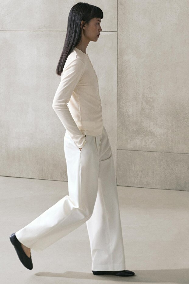 Düğmeli pamuklu tişört - 3