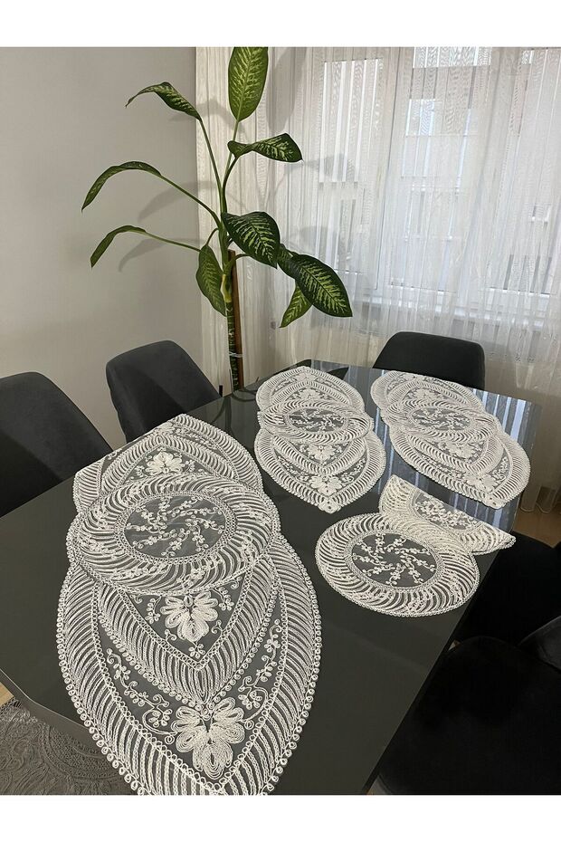French Lace Luxury Tulle Laced Stylish Living Room Set
