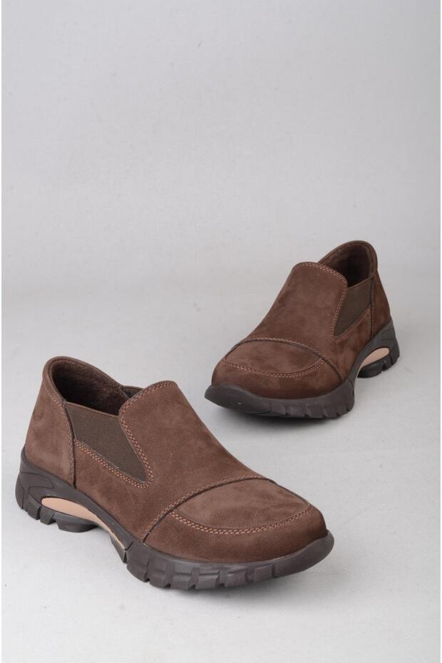 Select 501 genuine leather casual women's shoe coffee nubuck