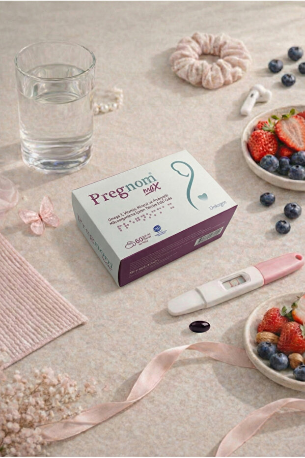 Pregnom Max 60 Kapsül – Omega 3, Vitamin, Mineral ve Probiyotik İçeren Takviye Edici Gıda - 4