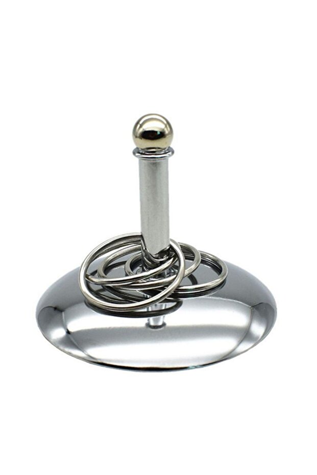 S Bird Parrots Interactive Training Toys Intelligence Development Stacking Metal Ring Training Sets. - 1