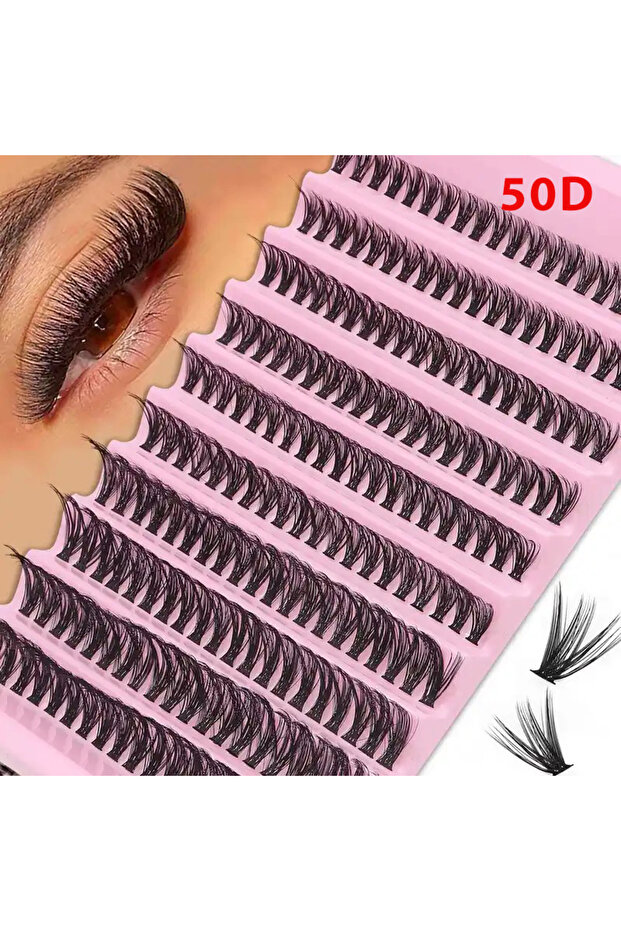 MIX 0.07mm D 50D 200Pcs DIY Personal Lashes 40P Eyelash Cluster Natural Look Wispy Lashes 9-16MM D C