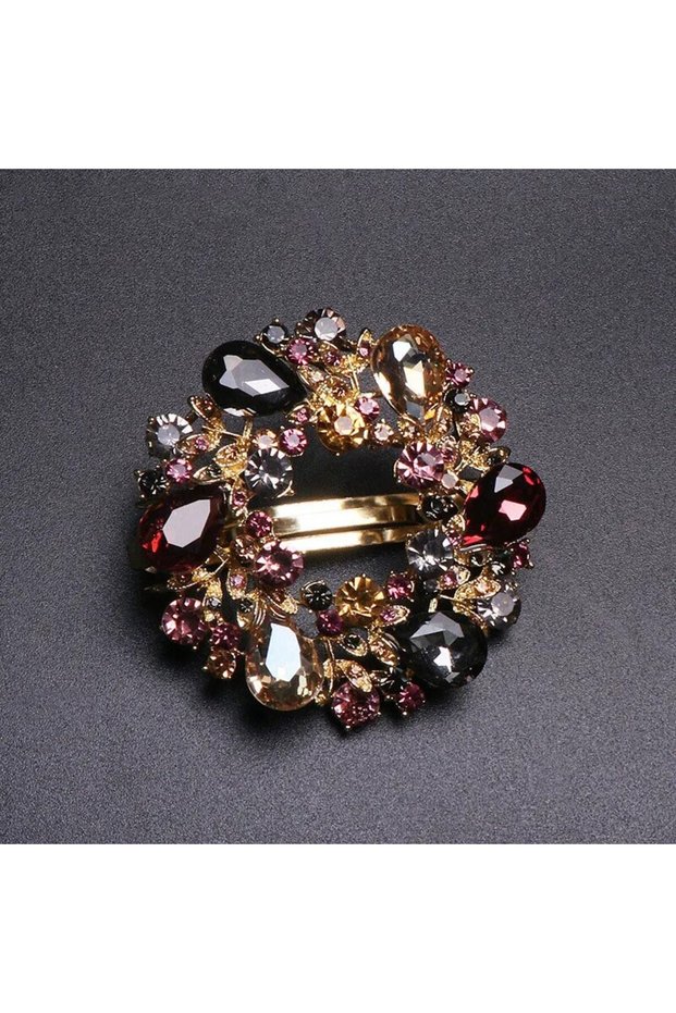 Burgundy New Arrival Crystal Headband Diamond Alloy Hair Bands Women Girls Hair Accessories Fashion
