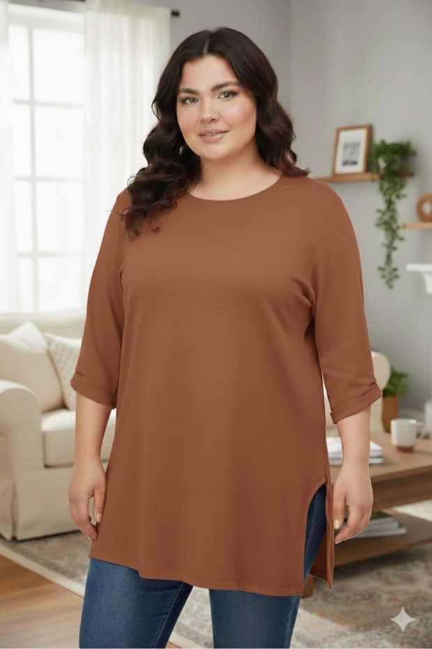 Plus Size Combed Tunic - 1