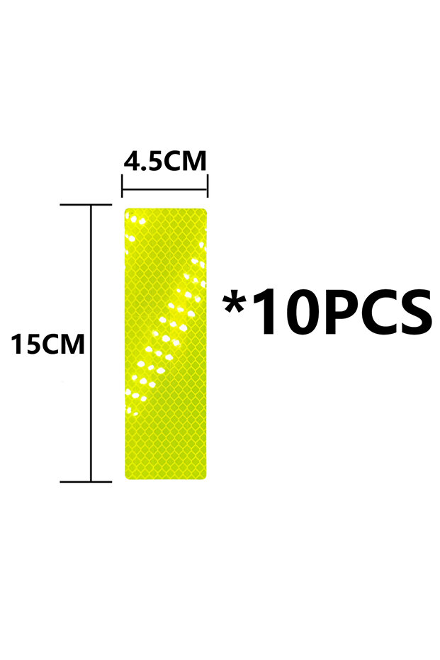 15X4.5CM green 4PCS Reflective Strips Night Safety Warning Motorcycle Stickers Motorbike Helemet Box