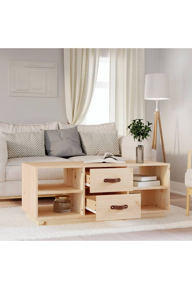 Coffee table, 100x50x41 cm, solid pine wood - 3