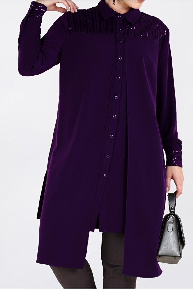 2825 موديل تونيك مطرز بالترتر - 4