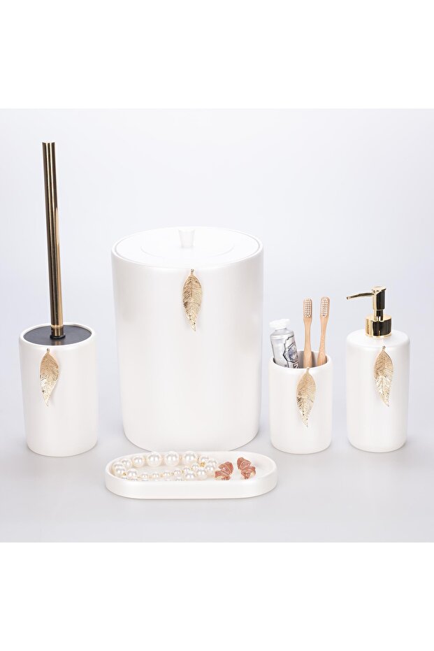 Leaf Banyo Seti Inci Altın - 3