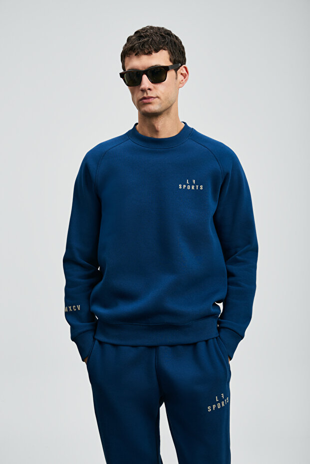 Sıgma Erkek Sweatshirt Saks - 1
