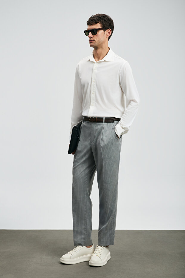 Carl Erkek Basic Gömlek Regular Fit Beyaz - 2