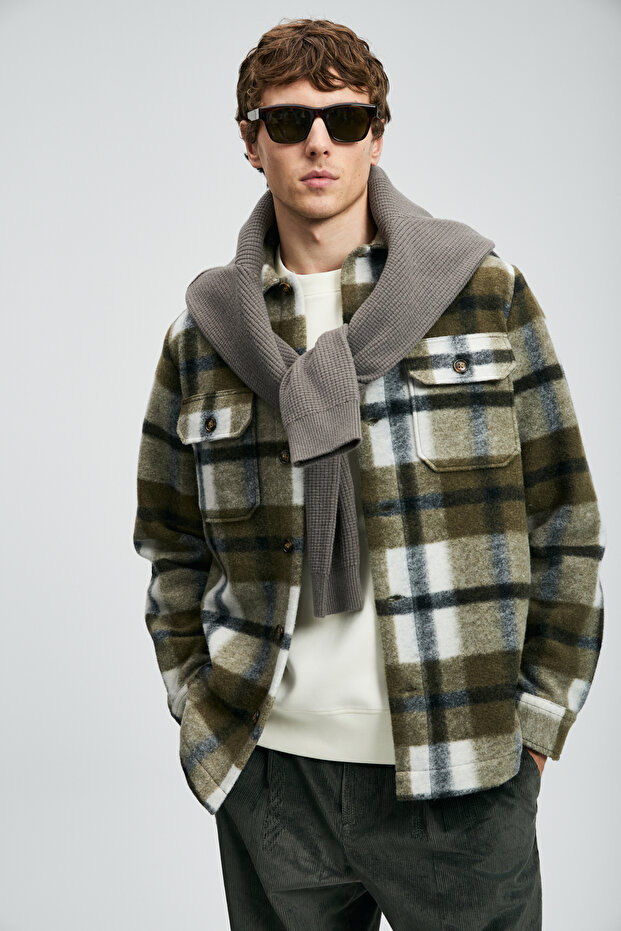 Emir Erkek Basic Gömlek Regular Fit Yeşil - 4