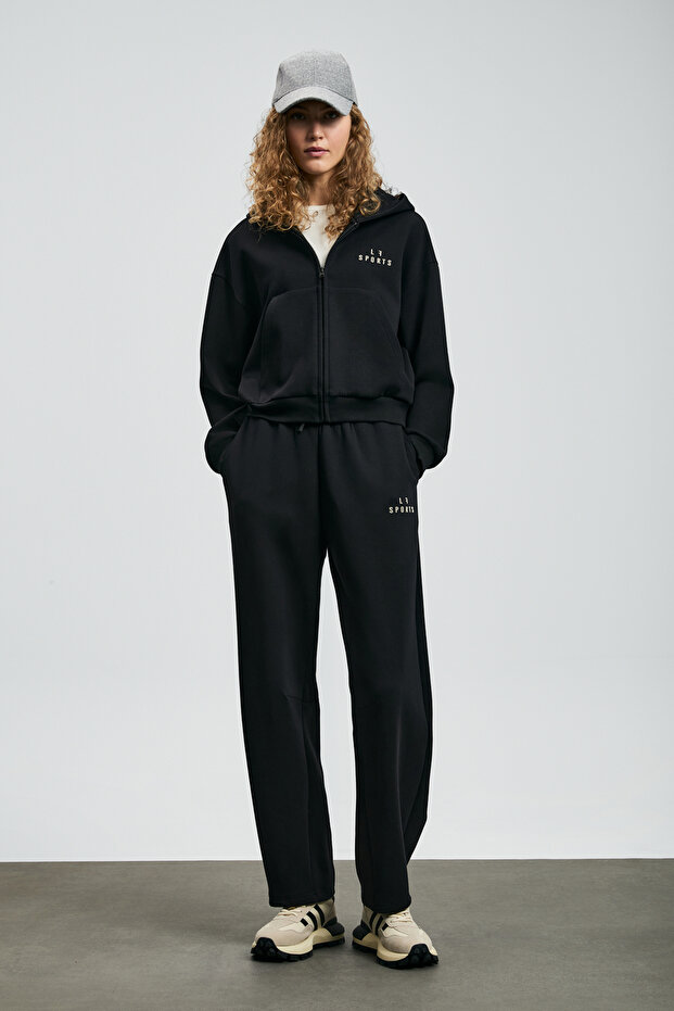 Ada Örme Kadın Eşofman Altı Siyah - 5