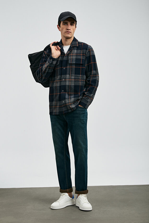 Laon Erkek Basic Gömlek Regular Fit Lacivert - 2