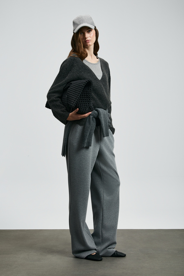 Moon Örme Kadın Eşofman Altı Gri - 4