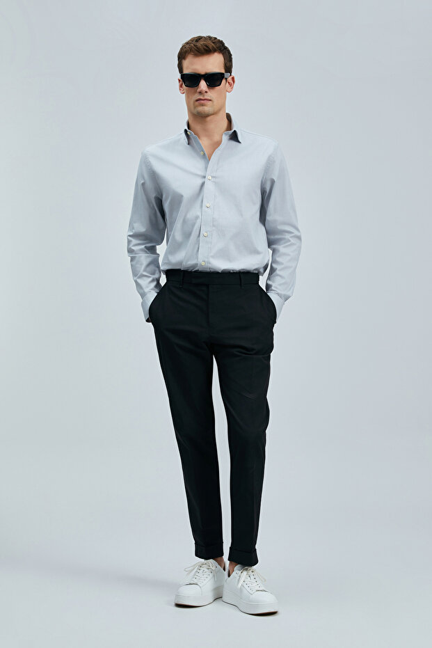 Danıel Erkek Basic Gömlek Regular Fit Gri - 2