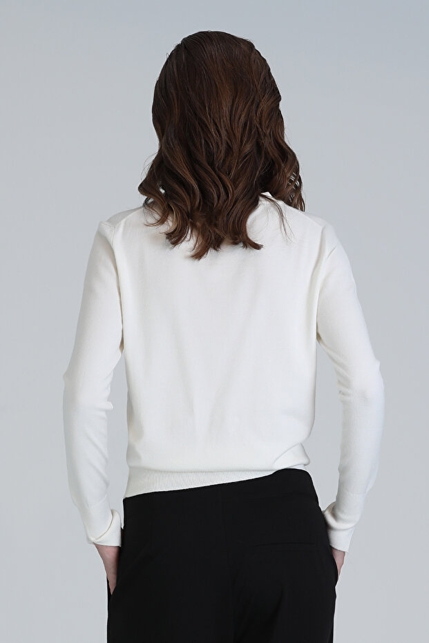 Дамски пуловер Bronte Ecru - 6