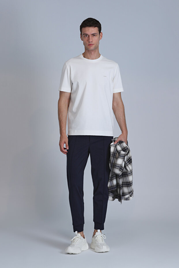 Casa Erkek Basic Tişört Kırık Beyaz - 2