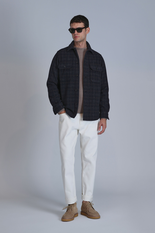 Focus Erkek Basic Gömlek Slim Fit Antrasit - 4