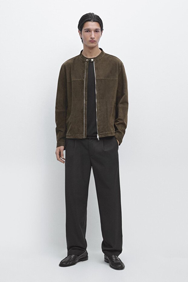 Süet deri ceket - 1