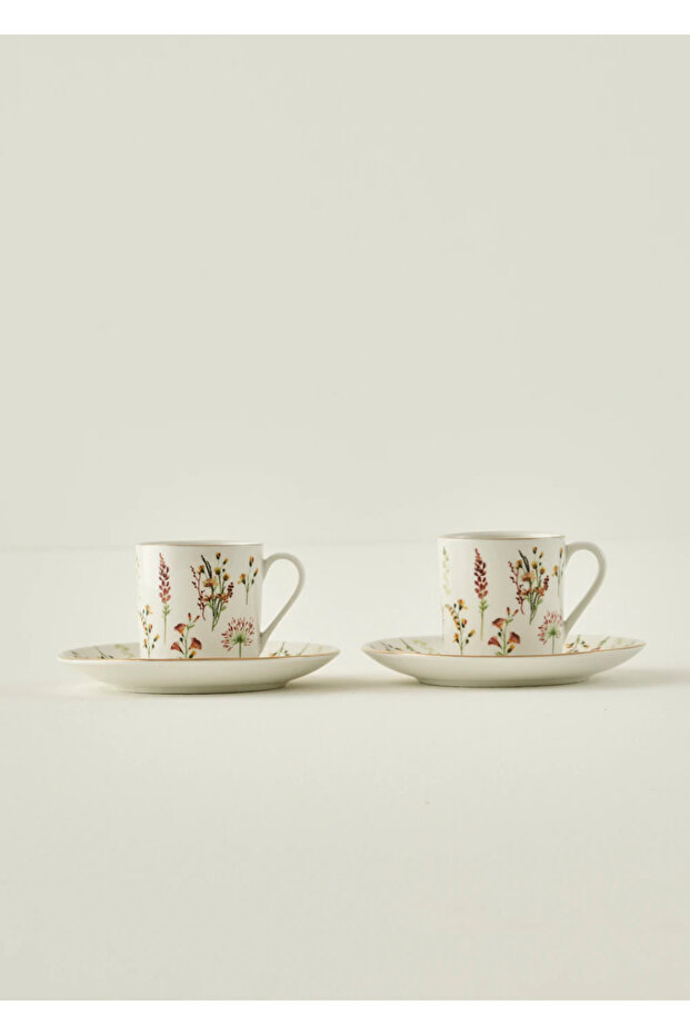 Flores Porcelain 2-Piece Coffee Cup Set (90 cc)